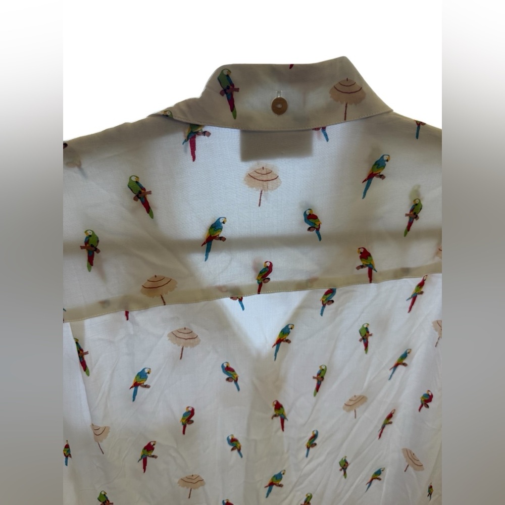Kenny Flowers The Parrots and Palapas Men's Shirt - Picture 7 of 9
